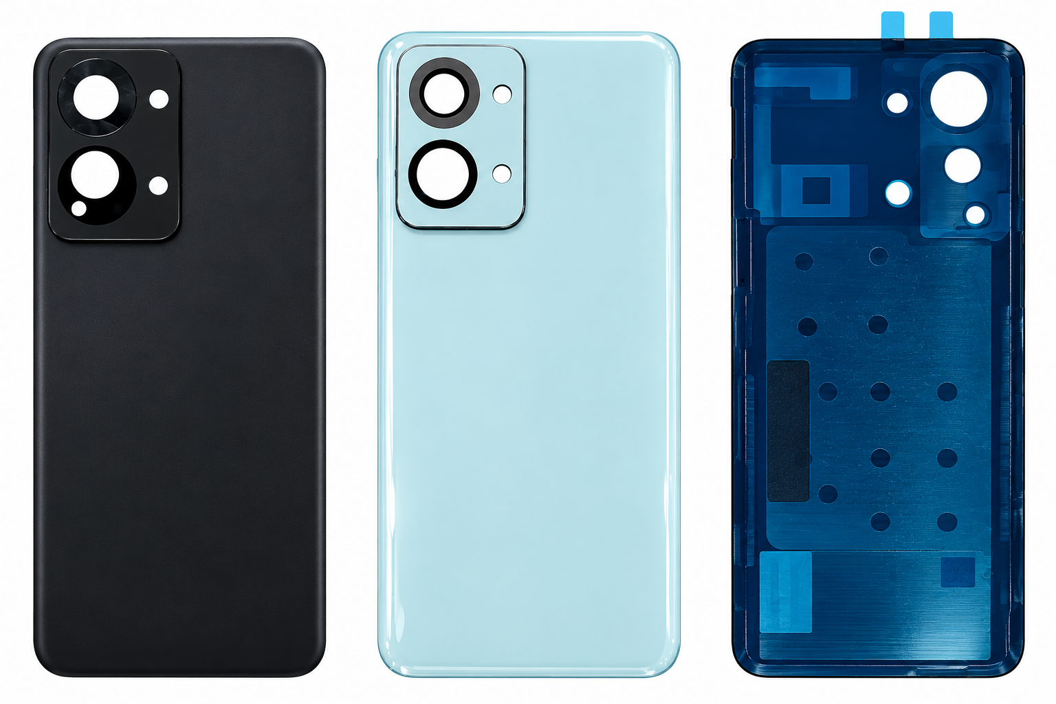Compatible Replacement for OnePlus Nord 2T Back Panel – Black & Sky Blue